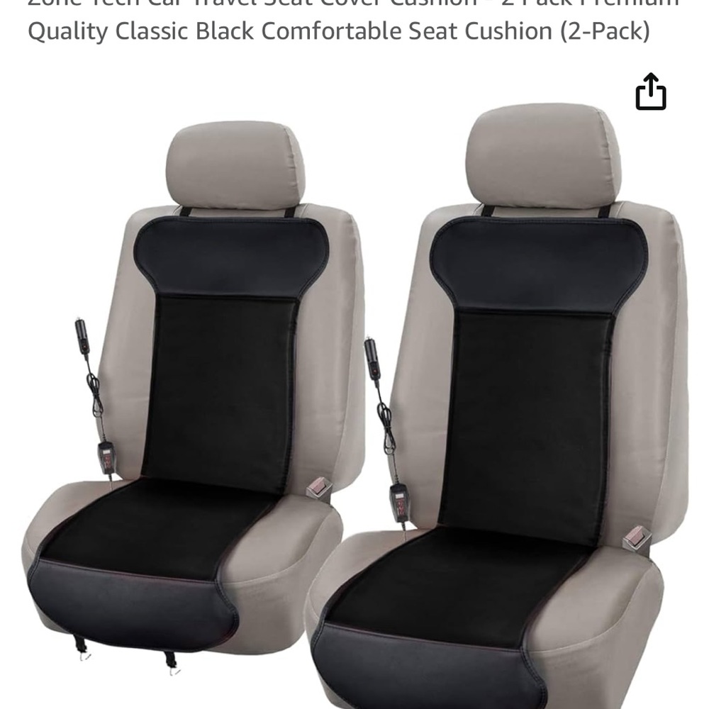 2 HEATED CAR SEAT COVER CUSHIONS